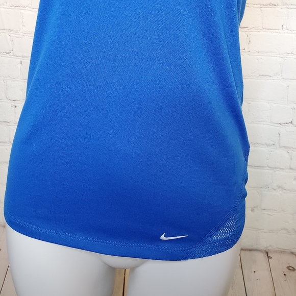 Nike Blue Asymmetrical Racerback Tank Top Size XS - Picture 5 of 9
